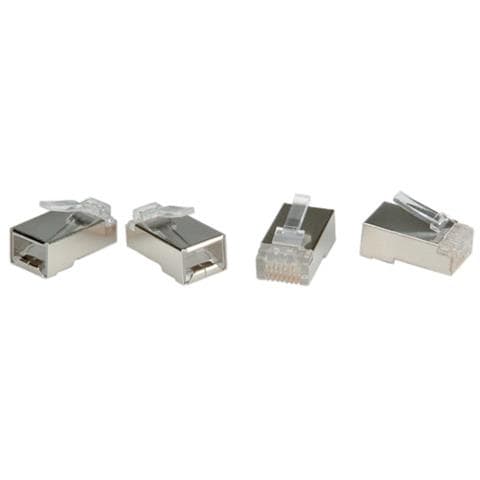 Cat. 6 Modular Plug, shielded, for Stranded Wire 10 pcs. Trasparente cavo di interfaccia e adattatore - Foto 2